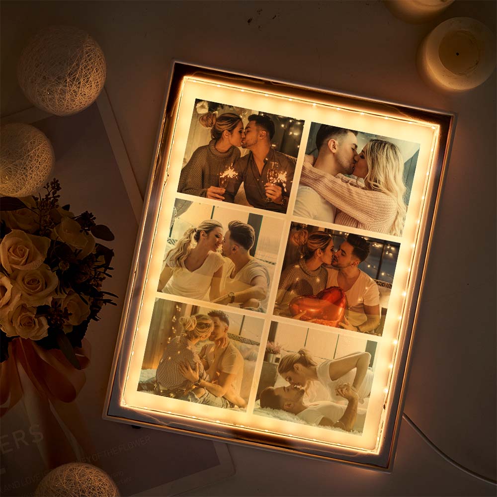 Custom Photo Frame Mirror Night Light
