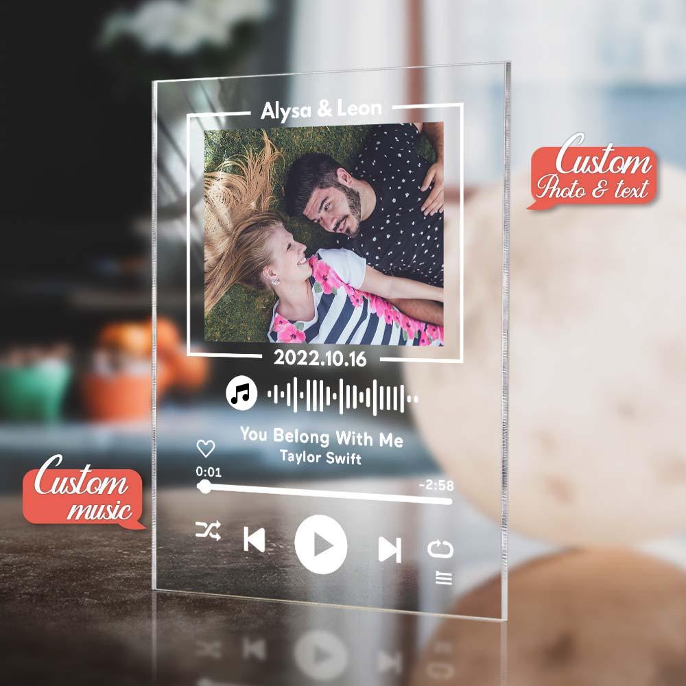 Glass Music Code Night Light Keychain