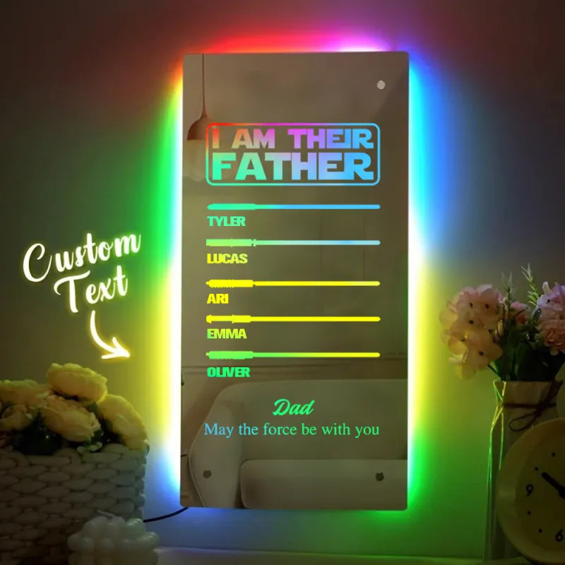 Custom Father’s Day Lightsaber Mirror