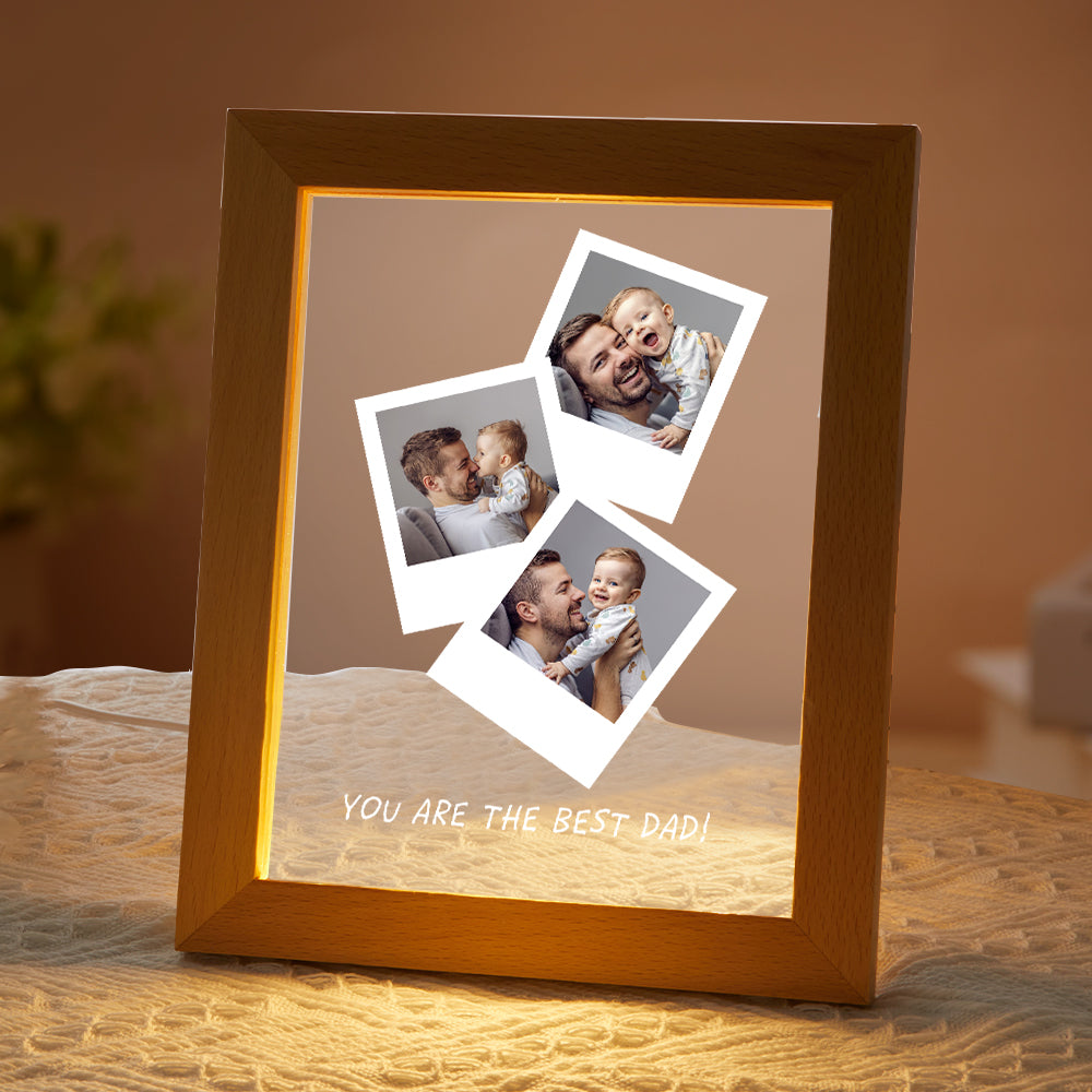 Personalized Photo Wooden Base Night Light
